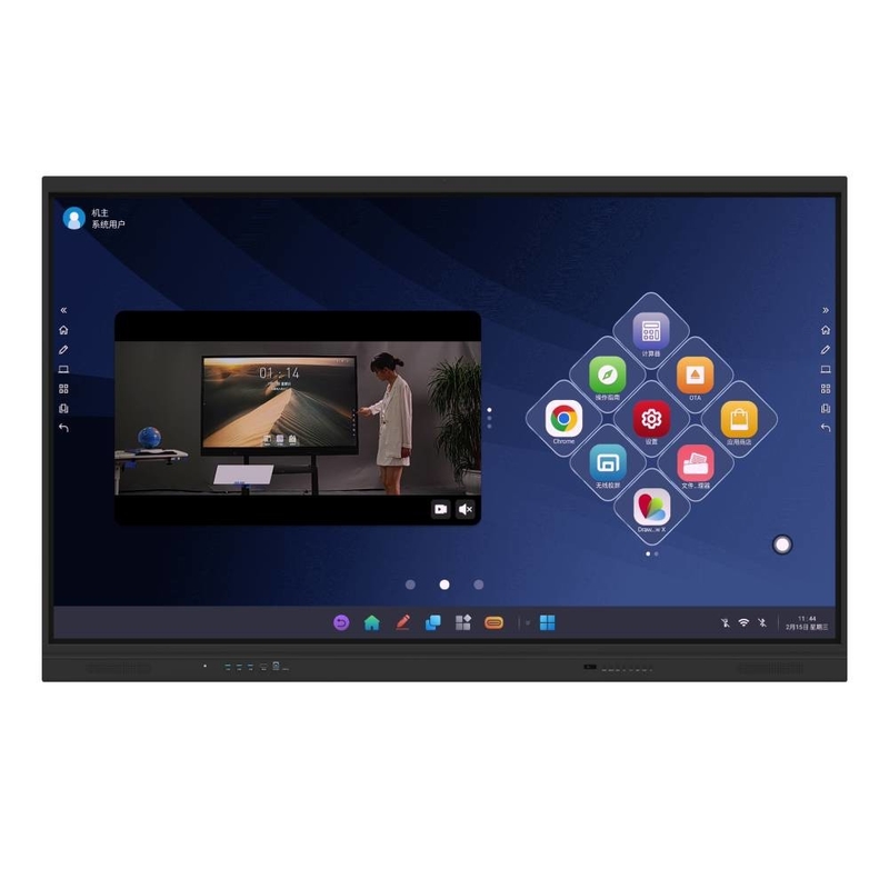 IR Interactive Whiteboard EDLA Google Sertifikalı Siyah Android OPS 40 Nokta NFC Işık Sensörü ile Monitor Okul Çocuğu