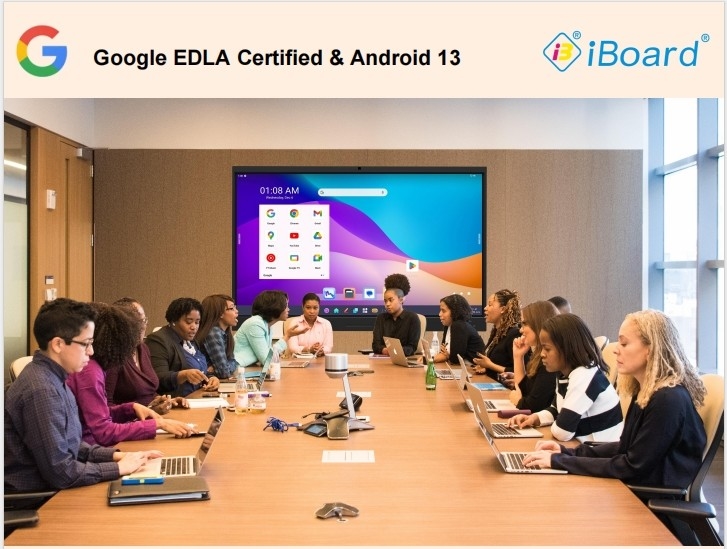 8 Core Google EDLA Sertifikalı Android 13 Dokunmatik Ekran Monitörü Eğitim ve Konferans İçin Etkileşimli Düz Panel Ekranı