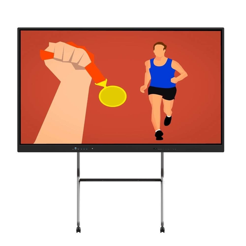 Etkileşimli Dokunmatik Ekran Monitörü 98 Inç Akıllı TV Android Windows OS Web Kamera Mikrofonla Toplantı Odası Öğretimi İçin İnternet