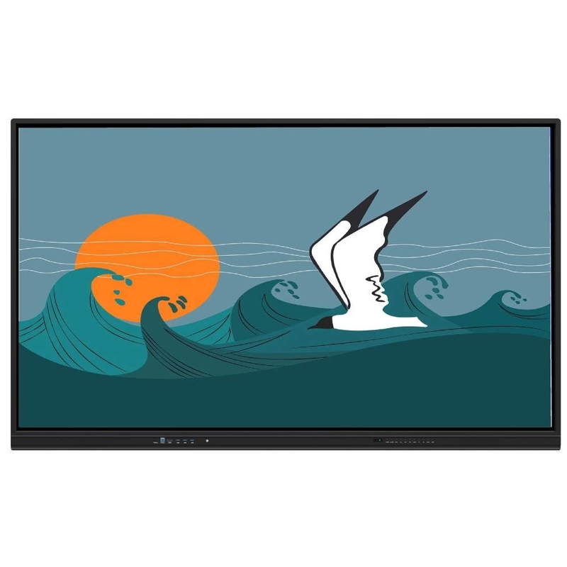 Dokunma Yolu Parmak Kalemi Akıllı Tahta Dahili Hoparlörlü LCD Akıllı Tahta 65 75 86 98 Inch Öğretim Yazılımı Ekran Kaydedici Ekran Görüntüsü Eğitim Sınıf Ofisi İçin Kablosuz Paylaşım