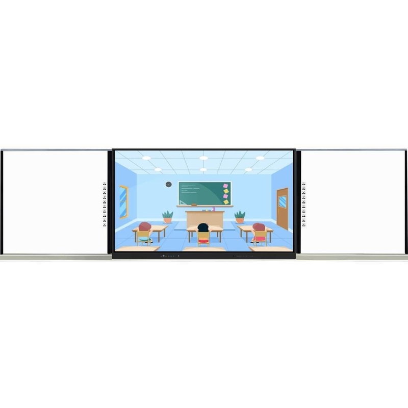 75 86 98 inç ABA tipi akıllı akıllı dokunmatik panel yanlı tablolarla android pc kamera mikrofonu sistem öğretim için birde zoom ekipleri wifi yazılımı ile buluşmak