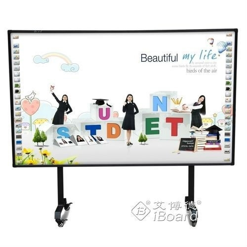 120 Nokta/İkinci İmleç Blink Hızı IR 4mm Tempered Glass ve CCC / CE / FCC / RoHs Sertifikaları ile etkileşimli beyaz tahta