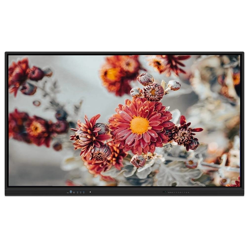 65 75 86 Inch Interactive Touch Screen Monitor Metal 2x15W Hoparlörler WIFI Bluetooth Kablosuz Paylaşım PAD Telefon Laptop Okul Eğitimi Ofis Performansı