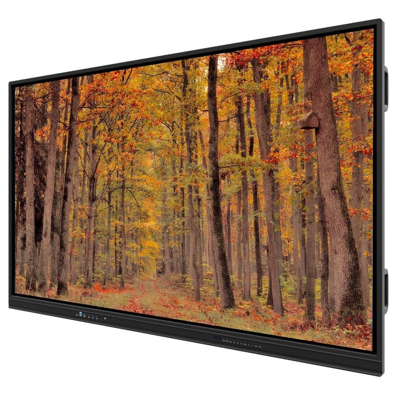 Etkileşimli Düz Panel 75 86 Inch Hoparlörler Android Sistem 13 14 Çok yönlü Dokunmatik Uygulamalar için Çoklu Dokunmatik Ekran Duvarlı destekle toplantı eğitimi