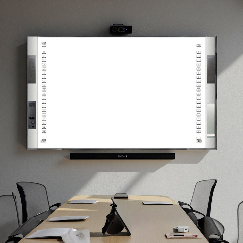 Çin Fabrikası Doğrudan Özelleştirme Hepsi Birde Etkileşimli 20 Dokunma Noktası IR Kızılötesi Seramik 96 Inç Akıllı Taşlar Hoparlör 16:10 Yan Çubuk Projector Taşları Üniversite Okulu Öğretim Yazılımı ile