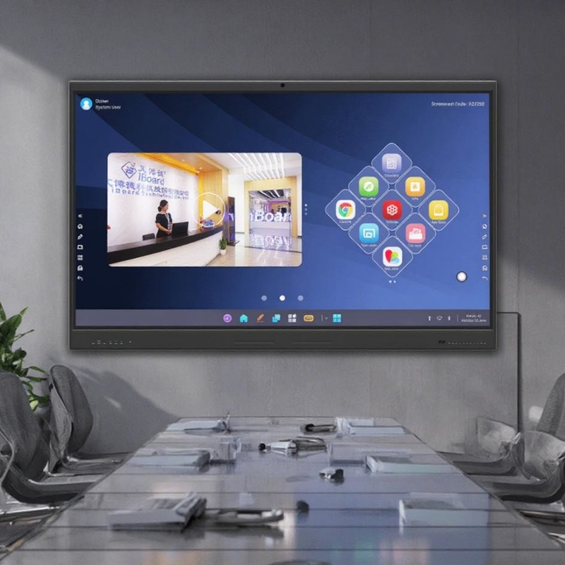 Iboard Factory Direct 75 Inch 4K Multi Touch Akıllı Ekran İnteraktif Düz Panel Ekran Toplantı ve Öğretim için Tahta