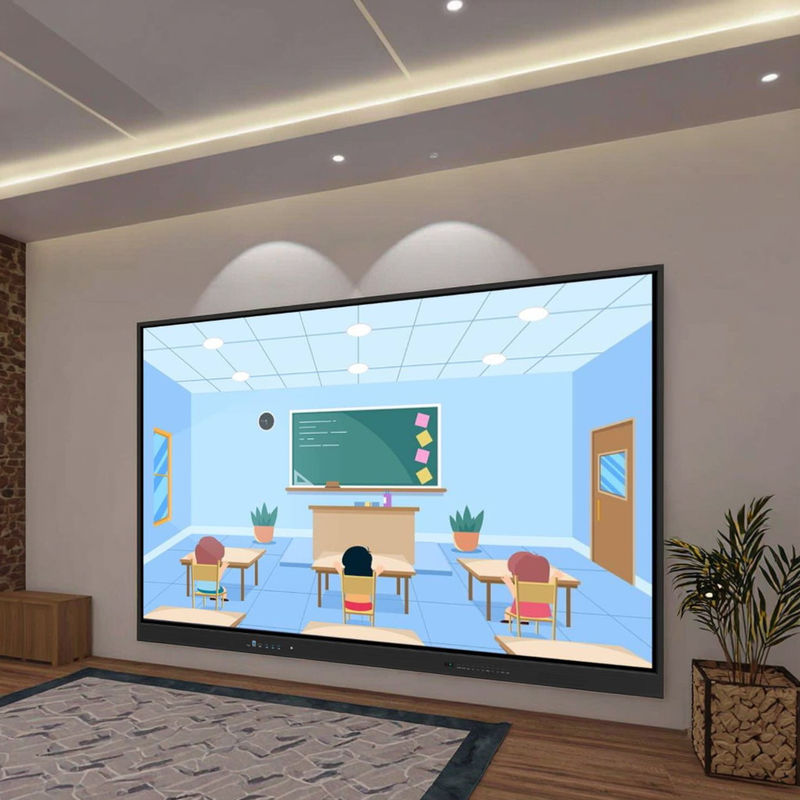 4K Android 14 Interactive Board 86 Inch Multimedia Smart Whiteboard Meeting Classroom için elektronik dokunmatik ekran ekranı