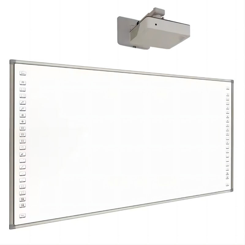 Kızılötesi iBoard İnteraktif Whiteboard USB bağlantısı ile yan çubuğu projeksiyon panelleri Birincil ikincil ofis kullanımı için projektör kamera mikrofon hoparlörü ile isteğe bağlı