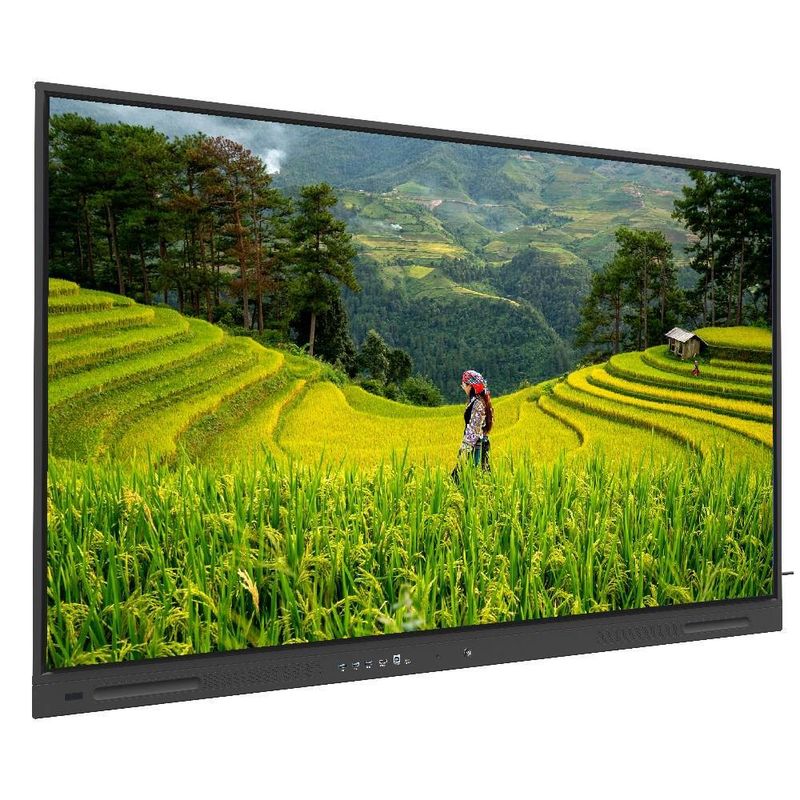 İnteraktif Düz Panel 75 Inç Android 14 OPS PC Wifi BT USB RJ45 Dokunma Yazılımı Okul Eğitimi Eğitim Toplantısı Akıllı Tahta