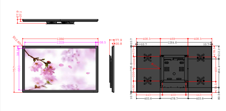 170 Derecelik İzleme Açısına Sahip Dijital Totem ile Görüntüleme Deneyimini İyileştirin 32 43 49 55 inç Duvar Tipi Monitör Medya Reklam Oynatıcı