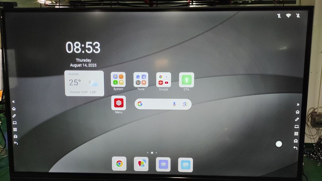 Fabrika Çıkışı Kızılötesi Dokunmatik Teknoloji Etkileşimli Dokunmatik Ekran Monitör Etkileşimli TV Dokunmatik Ekran Beyaz Tahta Dahili Android 13 14 Okul Eğitim Ekipmanları İçin Seçenek