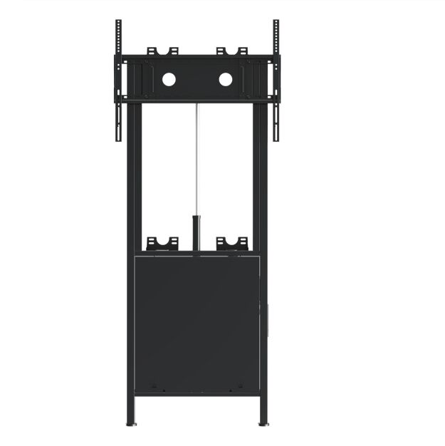 TV/ IFPD için 86 inçe kadar Elektrikli Yüksekliği Ayarlanabilir Mobil Ayaklı Zemin Standı
