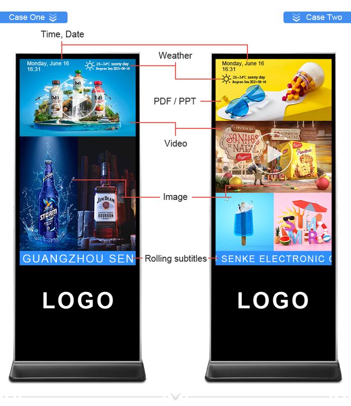 Ticari Reklam ve Etkinlikler için Taşınabilir LED Poster Ekranı Taşınabilir Yerüstü LED Ekran