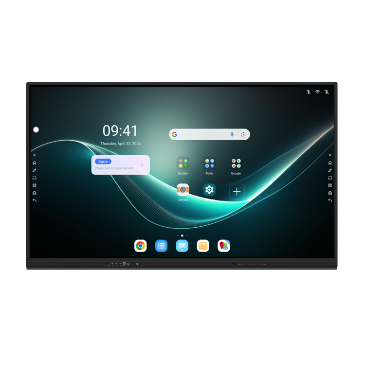 Temperli Parlama Önleyici Cam İnteraktif Beyaz Tahta Çift Sistemli Android Windows Çizim tahtaları