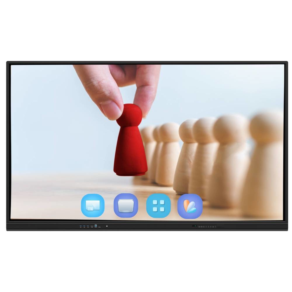 Android 13 IR Interactive Whiteboard Finger Touch 65 75 86 Inch 4K Akıllı Panel Wi-Fi ile ekran RJ45 kablosuz paylaşımı okul ofis toplantıları için tablet / telefon / dizüstü bilgisayar