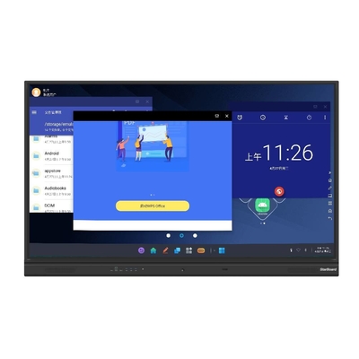 Kızılötesi Etkileşimli Beyaz Tahta Android 11 Çok Görevli Dokunmatik Ekranlı Monitör