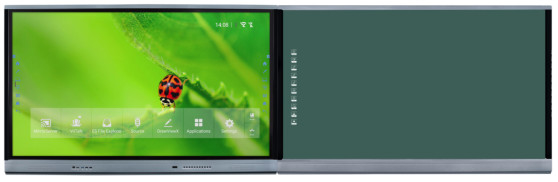 Akıllı Blackboard 75-98 Inch Akıllı TV Monitörleri Üniversite Eğitimi için HDMI ve USB ile Whiteboard Düz Panel