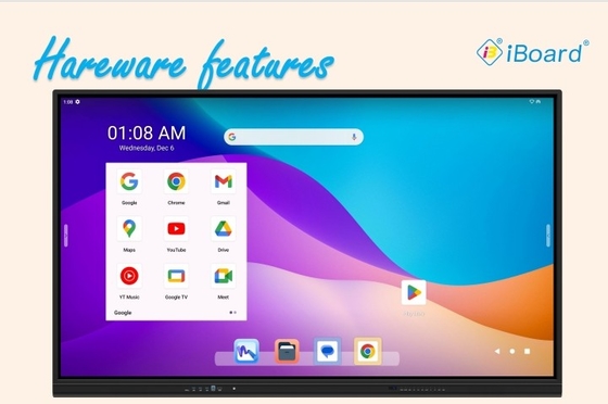 Google EDLA Sertifikalı Android 13 Sistemi ve Yazma Yazılımı ile Interaktif Dokunmatik Ekran Monitörü