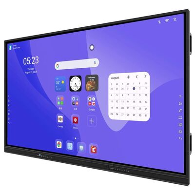 65/75/86 İnç 4K Çözünürlüklü Etkileşimli Düz Panel Akıllı Beyaz Tahta, Çoklu Dokunmatik ve Android/Windows/Linux/Mac OS