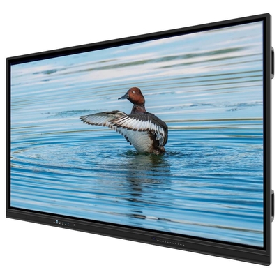 LCD Smart Board Windows OS 10 veya 11 Pro Etkinleştirilmiş İsteğe bağlı 4K UHD 3840*2160 Çözüm AC 110-240V Voltaj TF OPS Slot Sınıf Okul Öğrenimi İçin