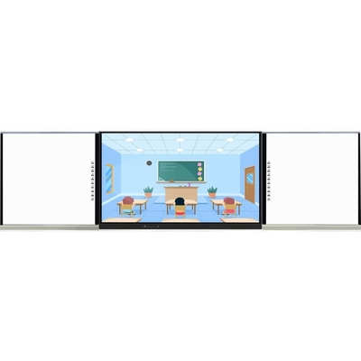75 86 98 inç ABA tipi akıllı akıllı dokunmatik panel yanlı tablolarla android pc kamera mikrofonu sistem öğretim için birde zoom ekipleri wifi yazılımı ile buluşmak