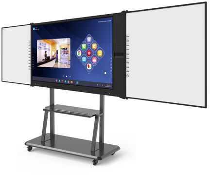 Okul toplantısı için dijital bağlantılı çizim tahtası belge tarayıcısı ile 75 inç 4K Multimedia All-in-One etkileşimli ekran