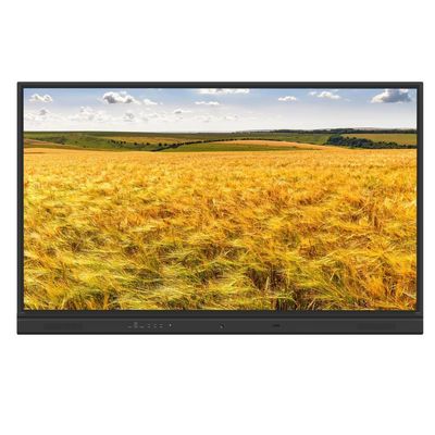 75 86 Inch Duvar Montajlı LCD Interaktif Whiteboard 2x 15W Hoparlörler Subwoofer İsteğe bağlı ve İsteğe bağlı Dahili Kamera Ve Mikrofon Android PC Sistemi