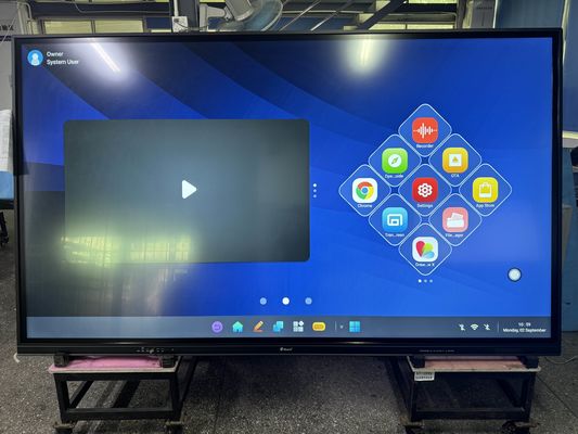 Kızılötesi Etkileşimli Beyaz Tahta QR Kod Paylaşımı Muilt Touch 50 Touch Point Modern Design Etkileşimli Düz Panel Ekranı