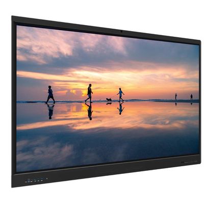 86 Inç Parlama Karşıtı Tempered Glass Interactive Whiteboard Dahili 5000: 1 Hoparlör Wifi BT Hotspot Işık Sensörü Konferans Sınıf Çocukları için 50 Dokunma Noktası