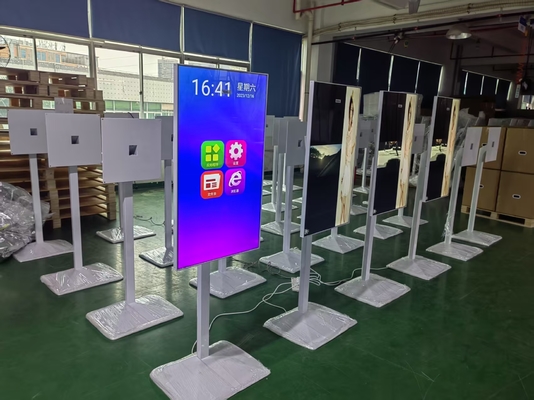 Sipariş taraması ile toptan 23.8 inç 27 inç 32 inç Yerüstü Dijital Tabela Ekranı Reklam Yerüstü Kiosk Kapasitif Dokunma Android veya Windows Sistemi ile