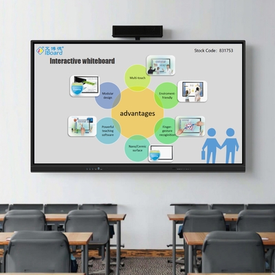 Akıllı Sınıf için güncellenmiş AI fonksiyonu ile 65 Inç Etkileşimli Düz Panel Ekran Dokunmatik Ekran Monitörü