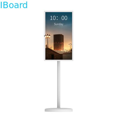 İnteraktif beyaz levha kullanımı için 32 inç taşınabilir akıllı dokunmatik ekranlı televizyon, yerleşik kamera ve 15000mAh pil