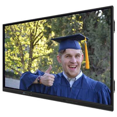 Çoklu Dokunmatik Ekran Parlama Önleyici Mobil Stand LCD Dijital Etkileşimli Akıllı Tahta 55 65 75 İnç Etkileşimli Düz Panel