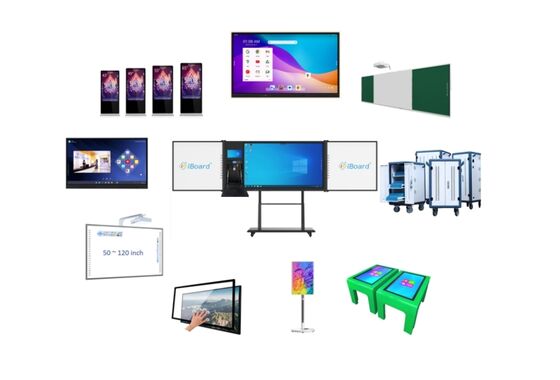 Çoklu Diller İsteğe Bağlı Dahili hoparlörler 2 X 15W dahil akıllı tahtalarla hepsi bir arada ekran, iletişim ve etkileşimli öğrenmeyi mümkün kılar