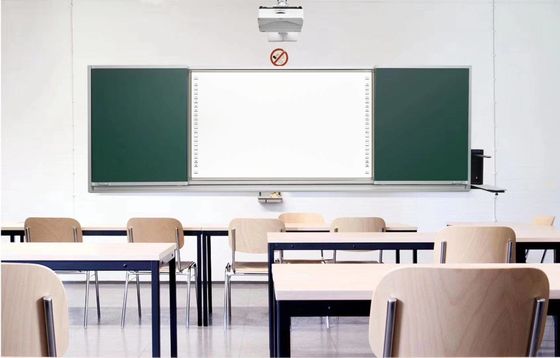 98 Inç Kızılötesi Akıllı Dijital Tahta Dokunmatik Ekran Sınıf İçin Projektörlü Etkileşimli Beyaz Tahta