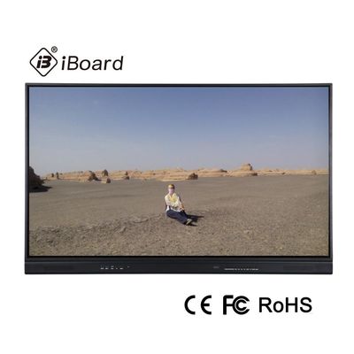 550W Etkileşimli Düz Panel 98 İnç 4K Ekran Temperli AG Cam